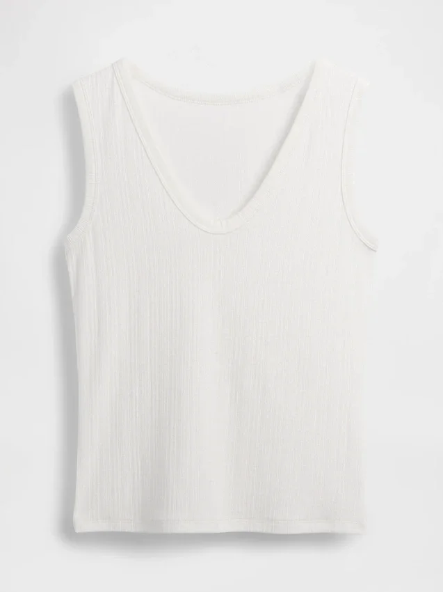 Tanktop met veelkleurige ribbel