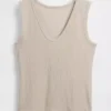 Tanktop met veelkleurige ribbel