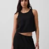 Tanktop van katoenen gaas met racerback