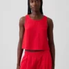 Tanktop van katoenen gaas met racerback
