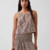 Tanktop van katoenen gaas met racerback