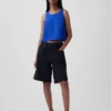Tanktop van katoenen gaas met racerback