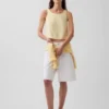 Tanktop van katoenen gaas met racerback