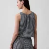Tanktop van katoenen gaas met racerback