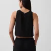 Tanktop van katoenen gaas met racerback