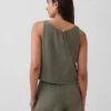 Tanktop van katoenen gaas met racerback