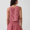 Tanktop van katoenen gaas met racerback