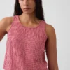Tanktop van katoenen gaas met racerback