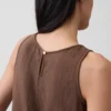 Tanktop van katoenen gaas met racerback