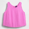 Tanktop van katoenen gaas met racerback