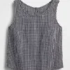 Tanktop van katoenen gaas met racerback