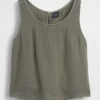 Tanktop van katoenen gaas met racerback