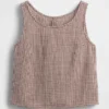 Tanktop van katoenen gaas met racerback