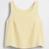 Tanktop van katoenen gaas met racerback