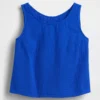 Tanktop van katoenen gaas met racerback