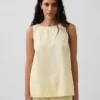 Tanktop van linnenmix