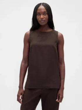 Tanktop van linnenmix