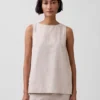 Tanktop van linnenmix