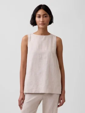 Tanktop van linnenmix