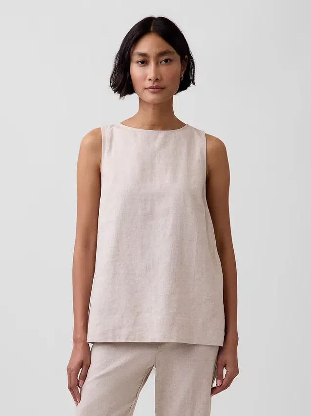 Tanktop van linnenmix