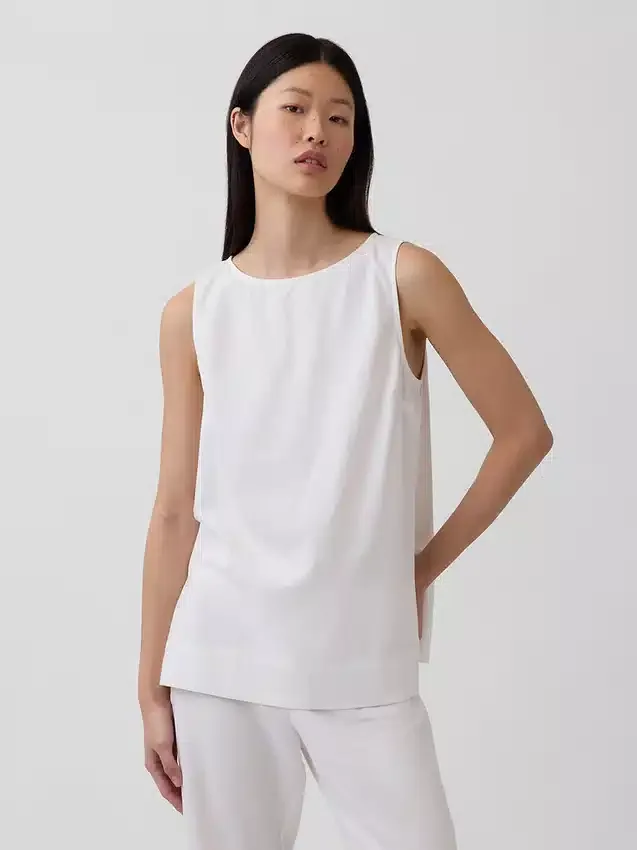 Tanktop van linnenmix