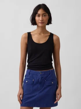 Tanktop van linnenmix