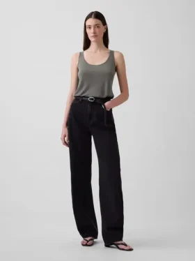 Tanktop van linnenmix