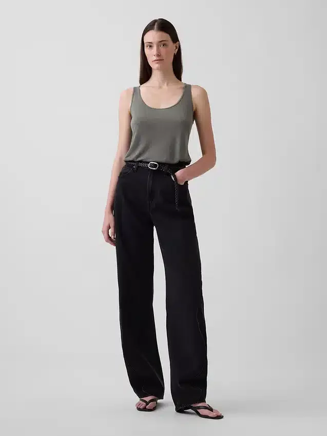 Tanktop van linnenmix