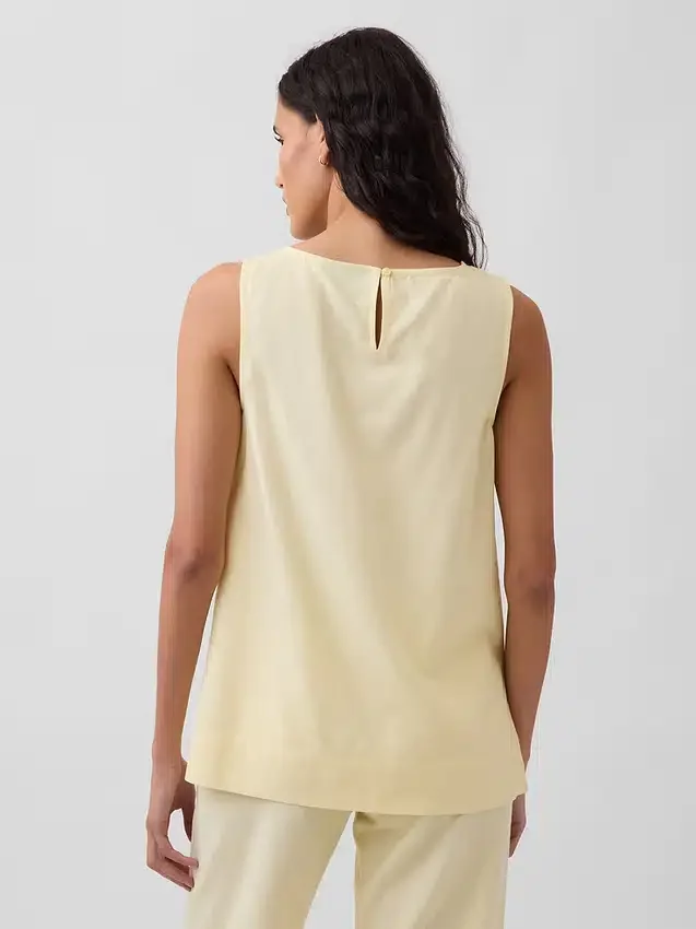 Tanktop van linnenmix