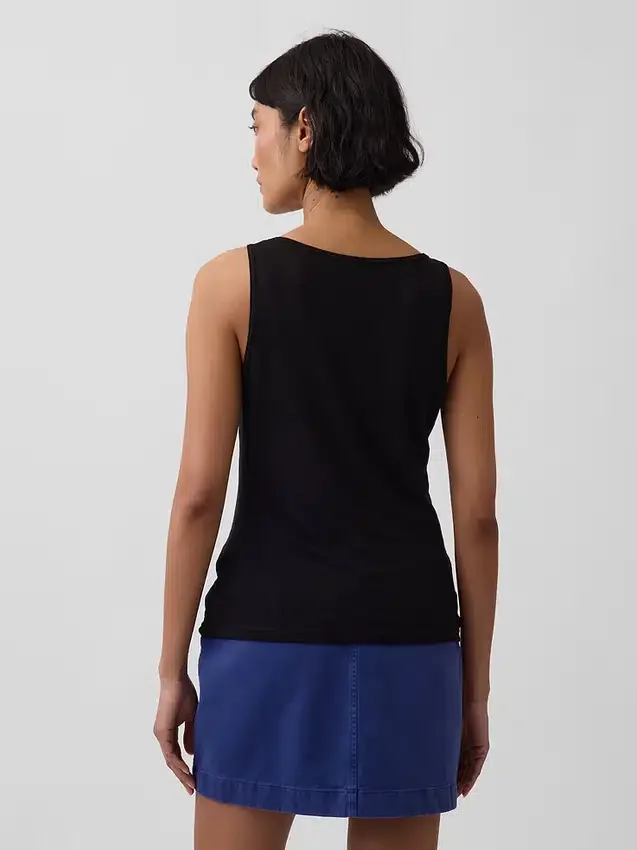 Tanktop van linnenmix