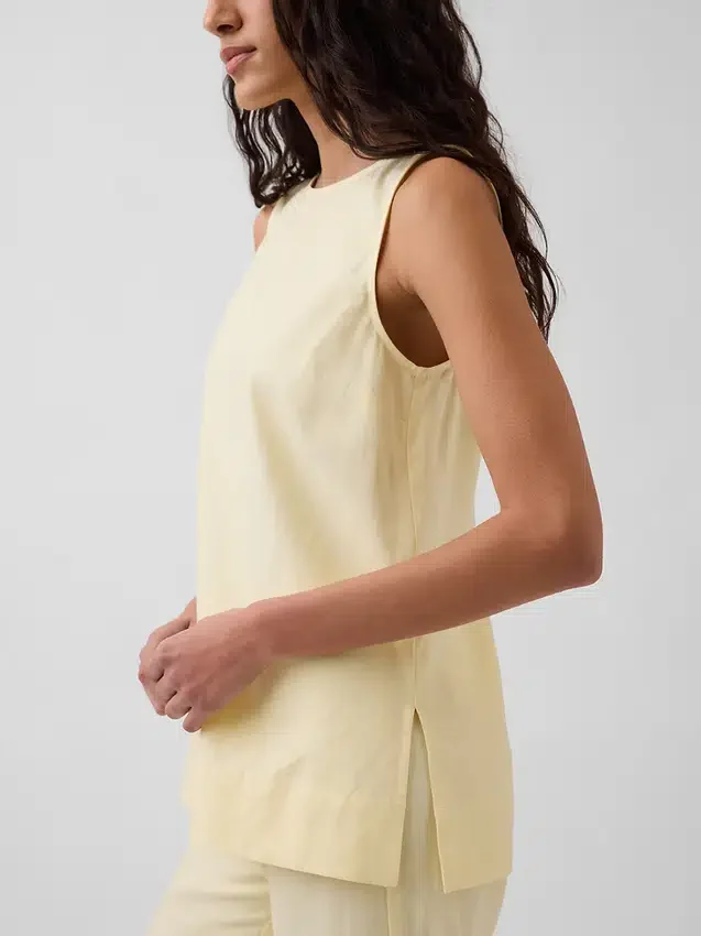 Tanktop van linnenmix