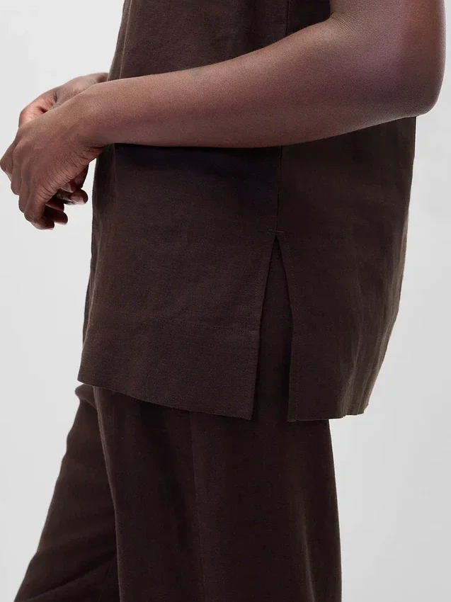 Tanktop van linnenmix