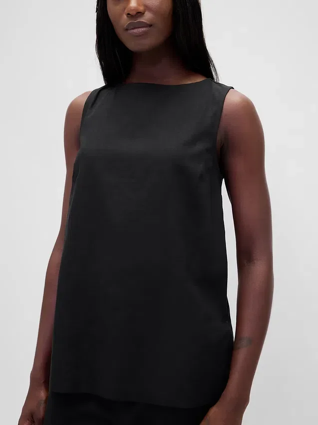 Tanktop van linnenmix