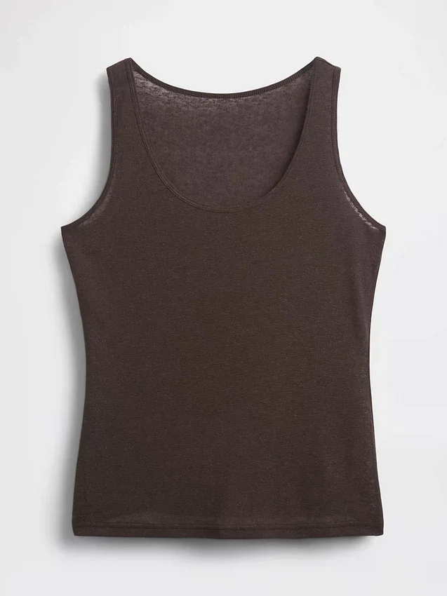 Tanktop van linnenmix
