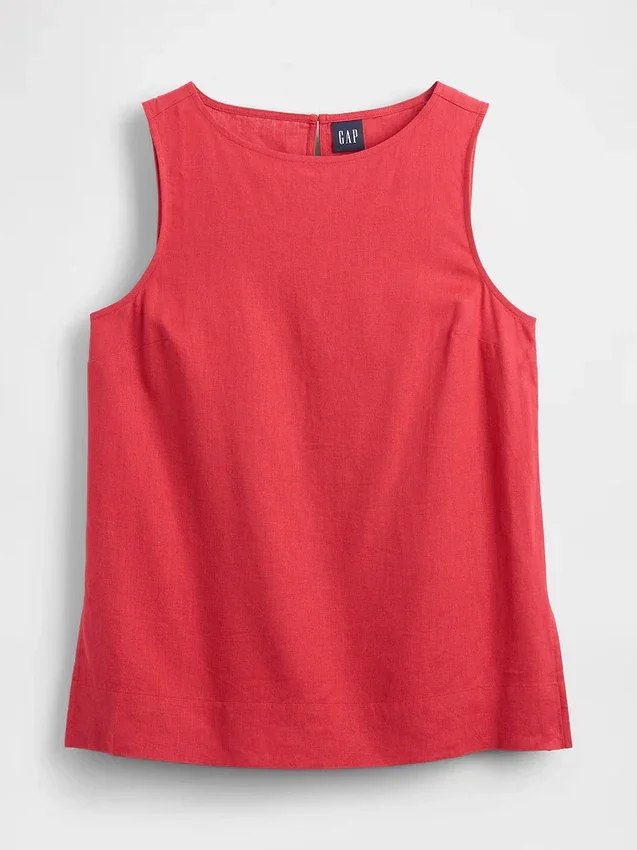 Tanktop van linnenmix
