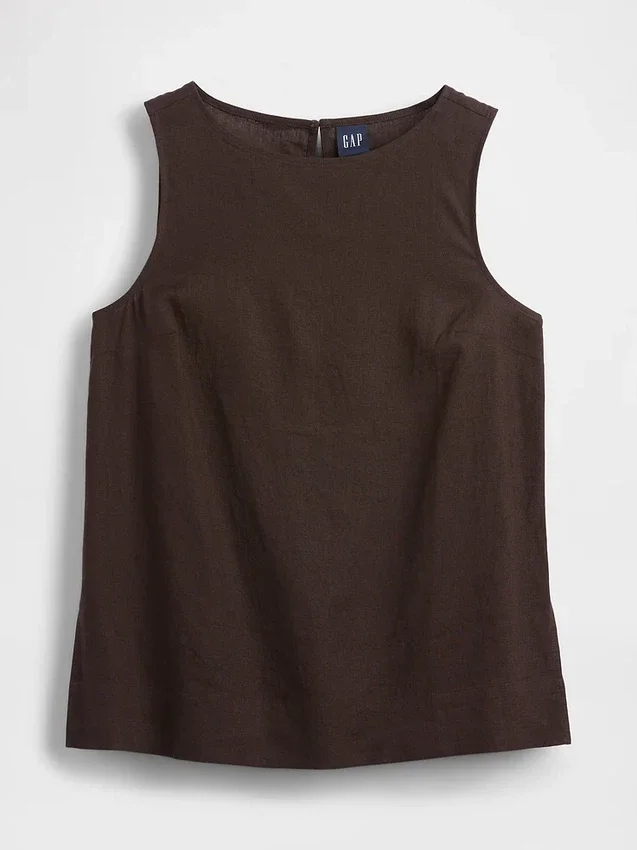 Tanktop van linnenmix