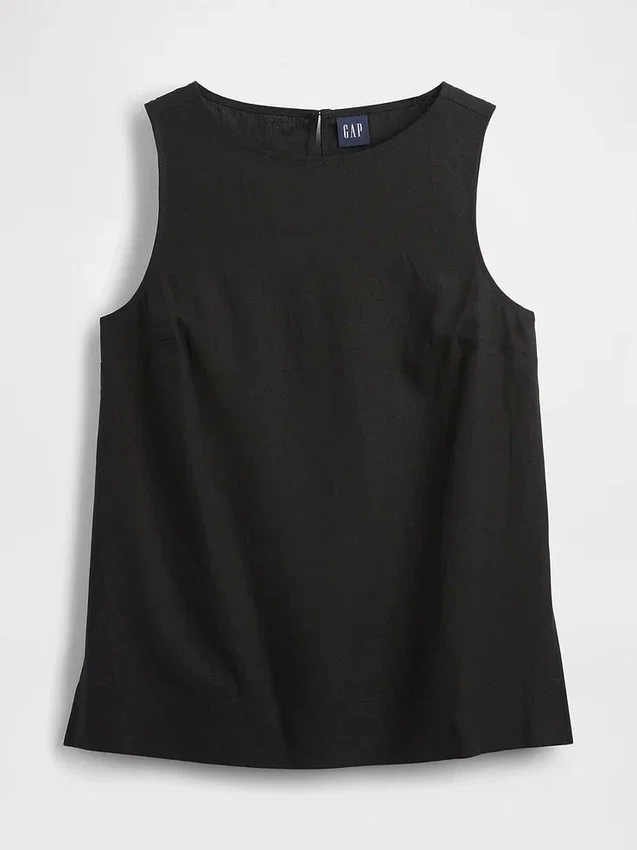 Tanktop van linnenmix