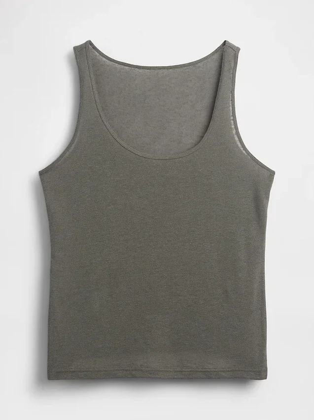 Tanktop van linnenmix