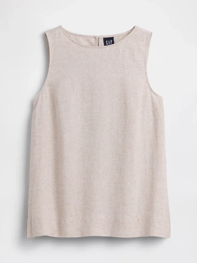 Tanktop van linnenmix