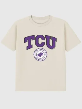 TCU Texas Christian University Collegiate Seal donkere afbeelding T-shirt