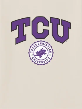 TCU Texas Christian University Collegiate Seal donkere afbeelding T-shirt