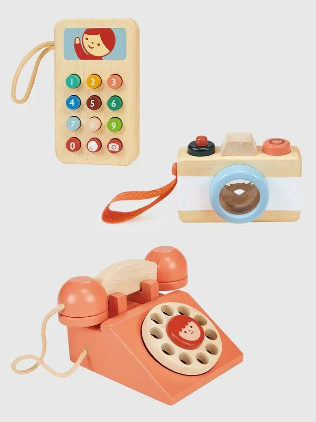 Tech-gadget-speelset: telefoons en camera – speelgoedbundel voor peuters