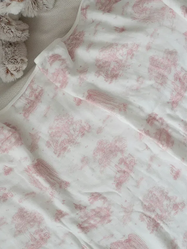 The Gilded Bird: bamboe babydeken met lente-toile-motief