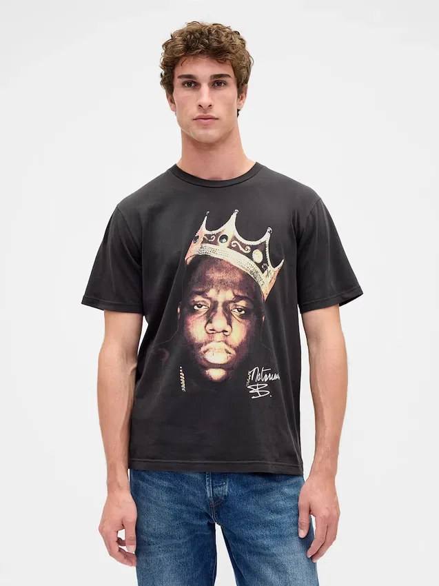 The Notorious B.I.G. T-shirt met print in relaxte pasvorm