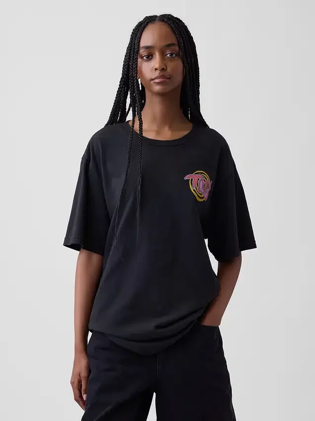 Tlc T-shirt met print en relaxte pasvorm