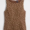 Top met boothals van linnenmix