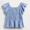 Top met gesmokte flutter-mouwen voor Baby & Peuter