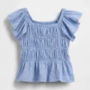 Top met gesmokte flutter-mouwen voor Baby & Peuter