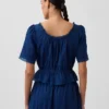 Top met peplum en kanten rand