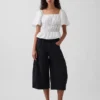 Top met peplum en vierkante hals